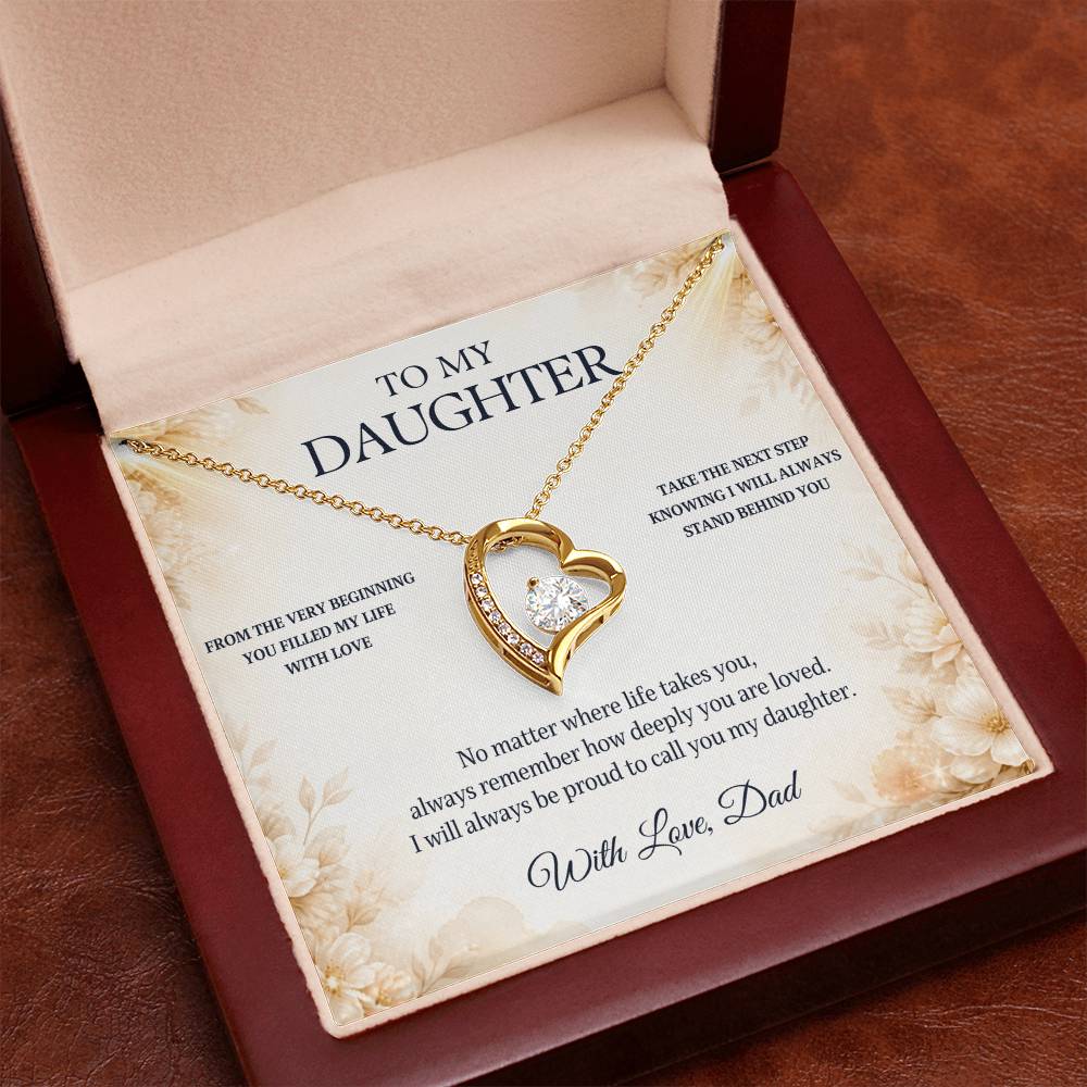 C81 - Let Your Heart Be Brave Your Dreams Be Big And Your Love For Yourself Be Strong - Forever Love Necklace