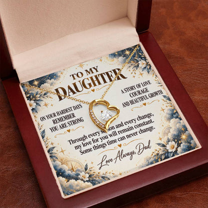C288 - The Strong Woman You Are Becoming Will Always Remind Me Of The Little Girl I Adore - Forever Love Necklace