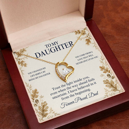 C95 - I Will Always Celebrate The Woman You Become And Treasure The Little Girl You Were - Forever Love Necklace