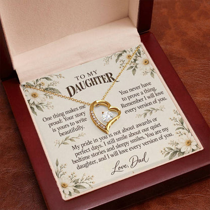 C518 - The Bedtime Stories We Shared And A Father Proud Of Who You Are - Forever Love Necklace