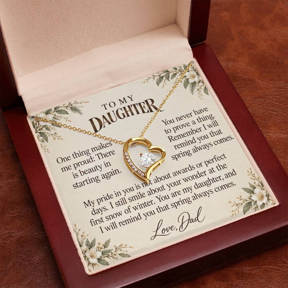 C563 - The First Snowfall And A Father Proud Of Who You Are - Forever Love Necklace