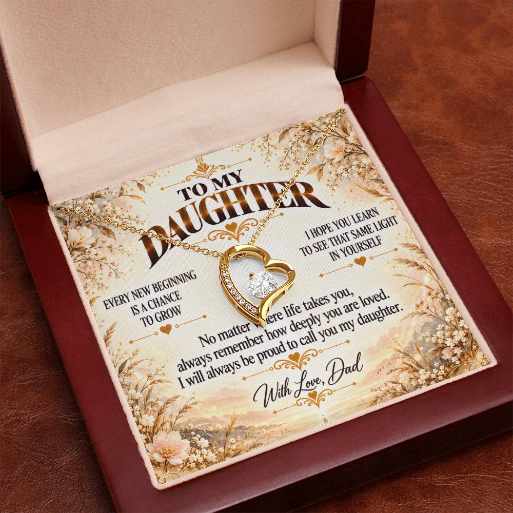 C441 - My Arms May Not Always Reach You But My Love Will Never Stop Holding You - Forever Love Necklace