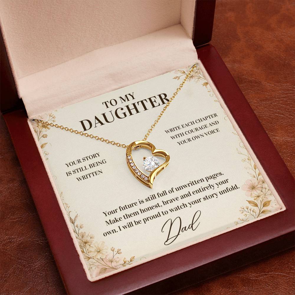 C48 - Your Story Is Only Beginning And I Will Always Be Proud To Watch You Write Every Chapter - Forever Love Necklace