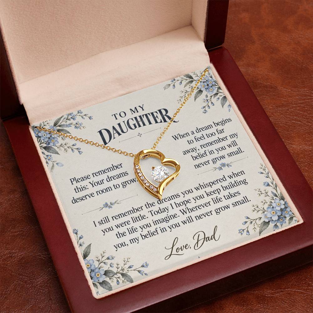 C511 - The Girl With Big Dreams And Quiet Words For Your Hardest Days - Forever Love Necklace