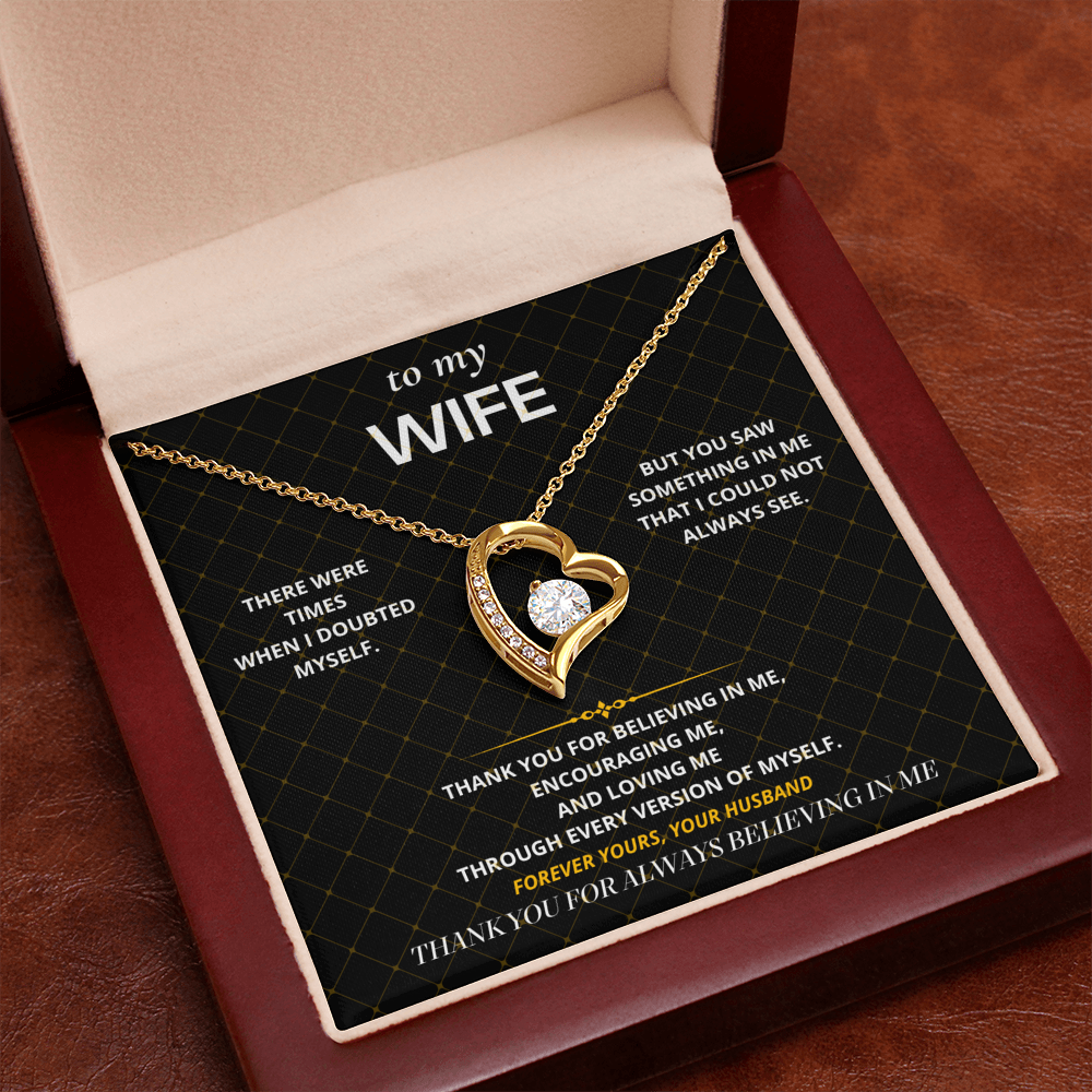 S41 - Thank You For Believing In Me – Forever Love Necklace From Husband