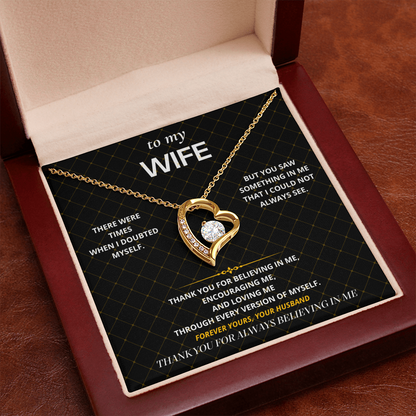 S41 - Thank You For Believing In Me – Forever Love Necklace From Husband