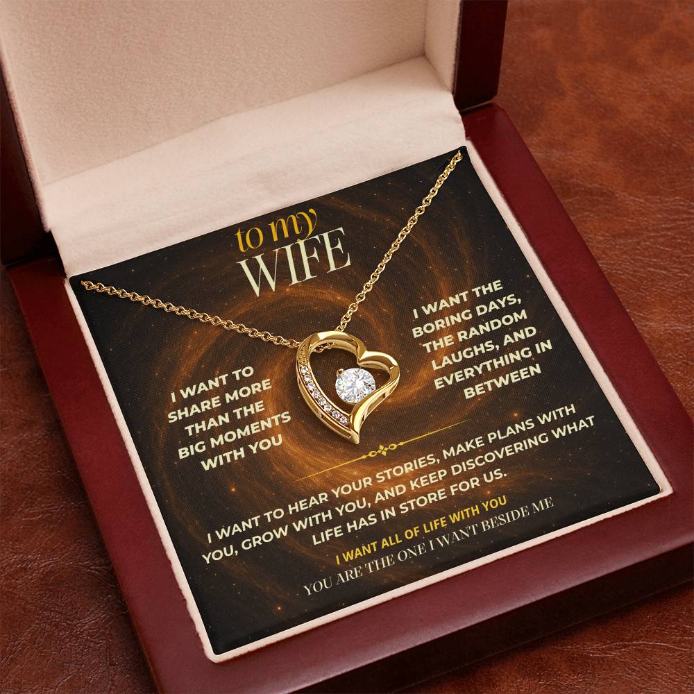 S140 - You Are The One I Want To Share Life With – Forever Love Necklace From Husband