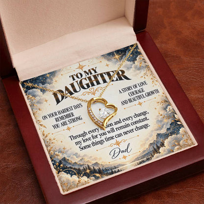 C388 - The Strong Woman You Are Becoming Will Always Remind Me Of The Little Girl I Adore - Forever Love Necklace