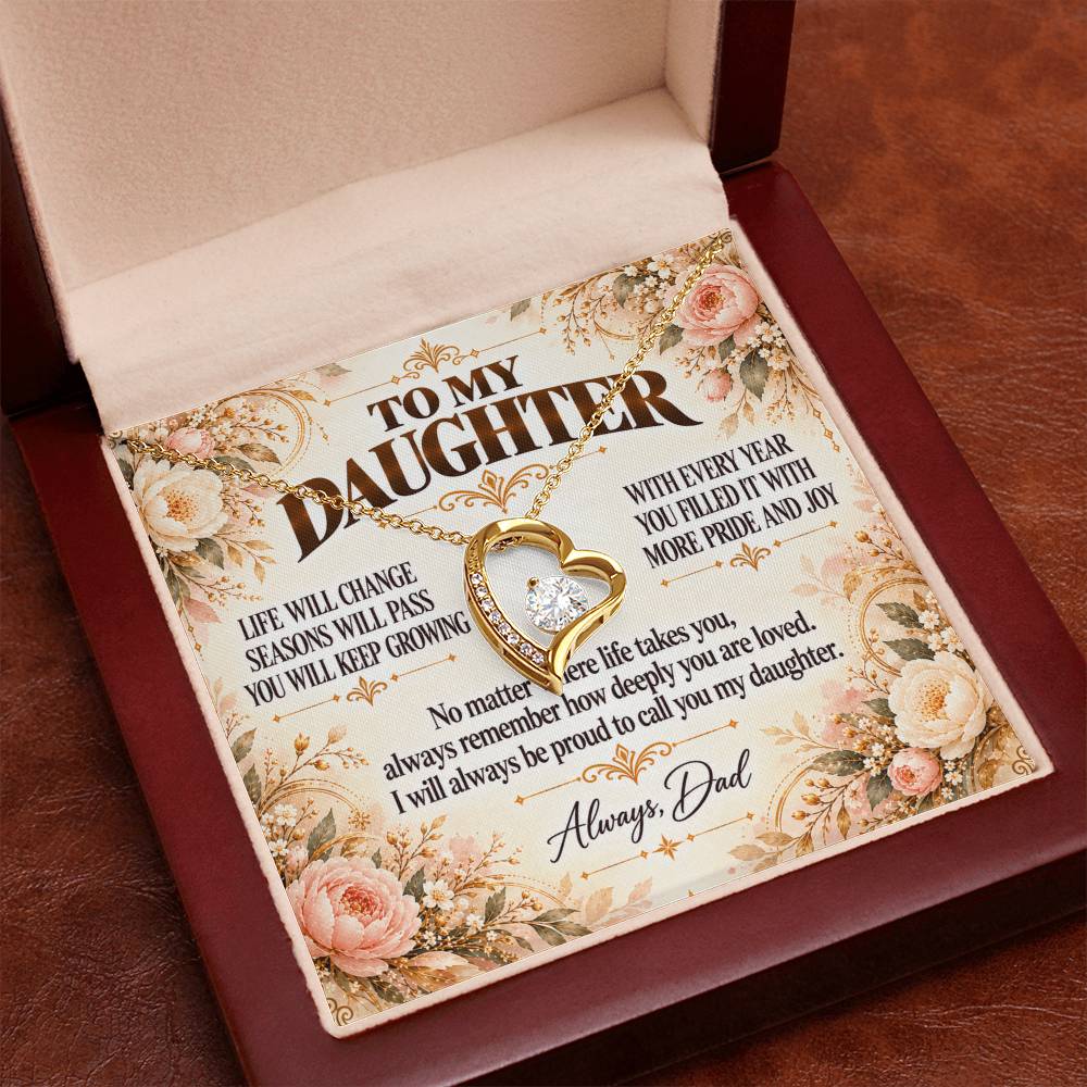 C386 - Every Step You Take Into Your Future Carries A Lifetime Of My Love Behind You - Forever Love Necklace