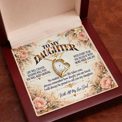 C461 - Life May Change Around You But My Love For You Will Always Remain Constant - Forever Love Necklace