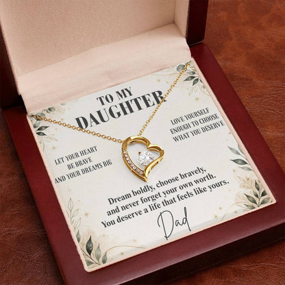 C31 - Let Your Heart Be Brave Your Dreams Be Big And Your Love For Yourself Be Strong - Forever Love Necklace
