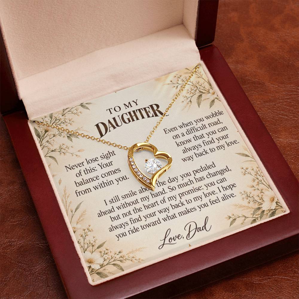 C524 - The Bicycle I Let Go And A Memory That Time Cannot Take Away - Forever Love Necklace