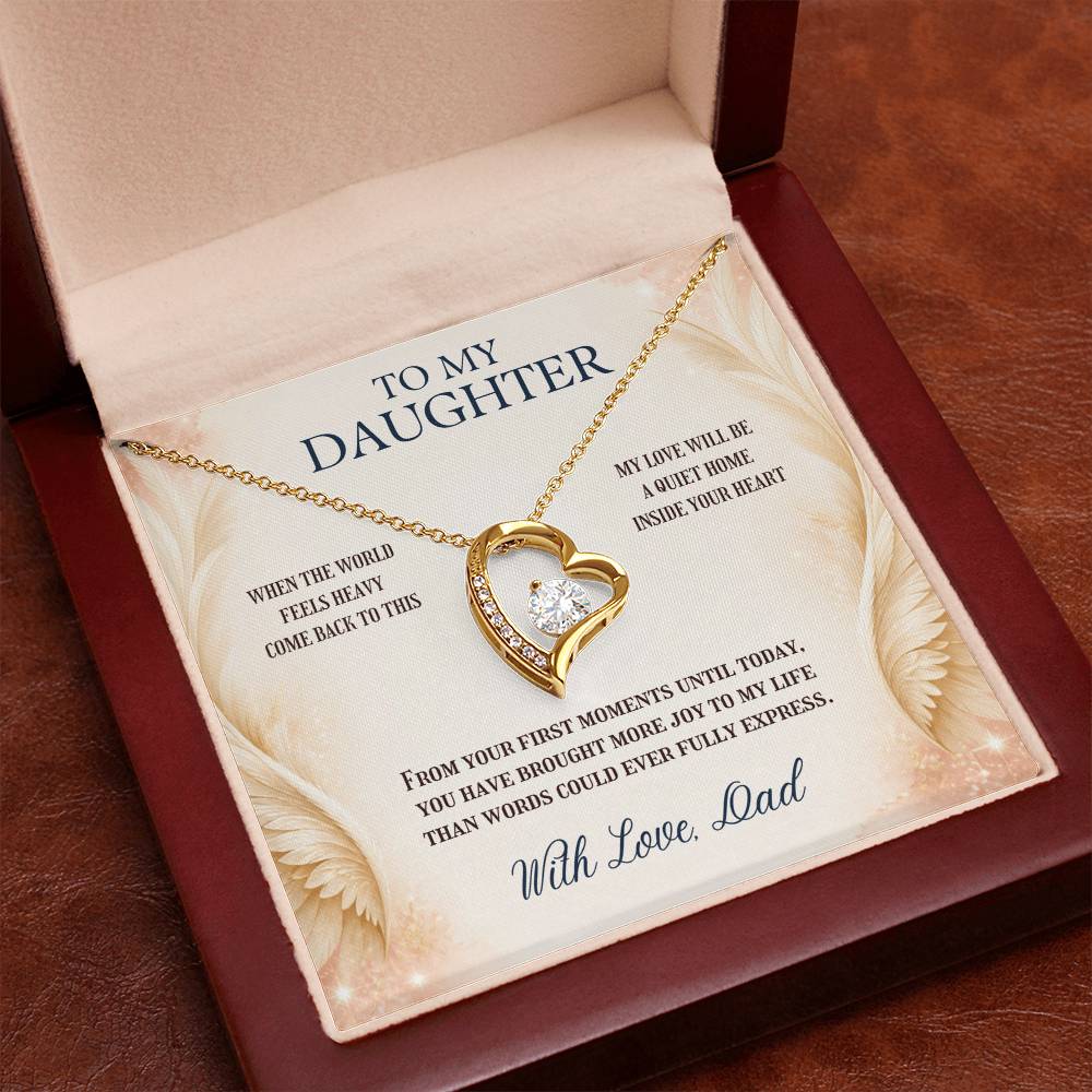 C97 - May You Never Outgrow The Truth That You Are Deeply Loved Completely Valued And Forever My Daughter - Forever Love Necklace