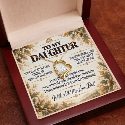 C245 - I Will Always Celebrate The Woman You Become And Treasure The Little Girl You Were - Forever Love Necklace