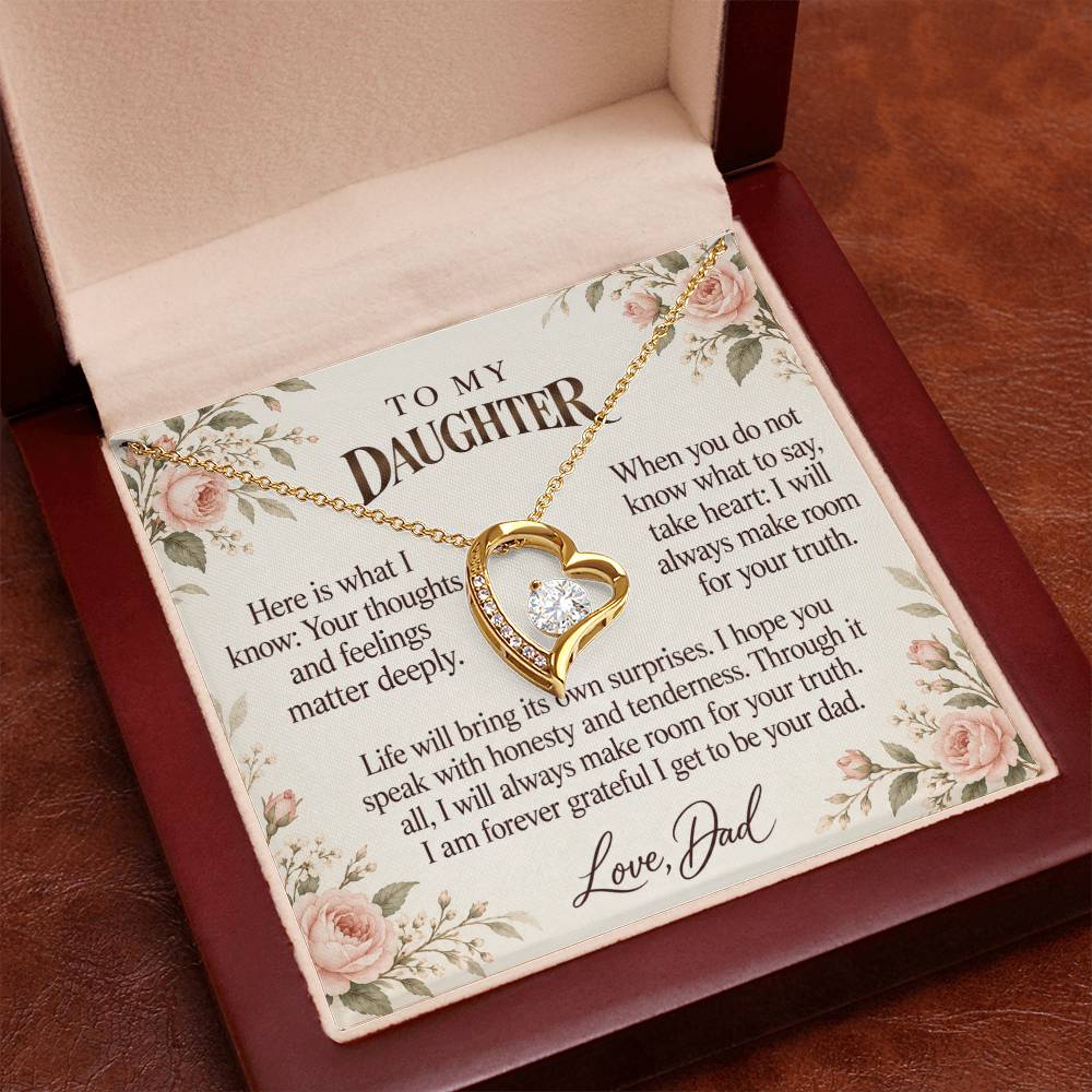 C575 - The Kitchen Table Talks And The Words I Hope You Always Remember - Forever Love Necklace