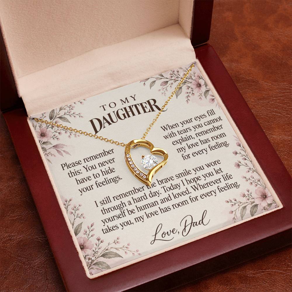 C626 - For The Tears You Hide And Quiet Words For Your Hardest Days - Forever Love Necklace