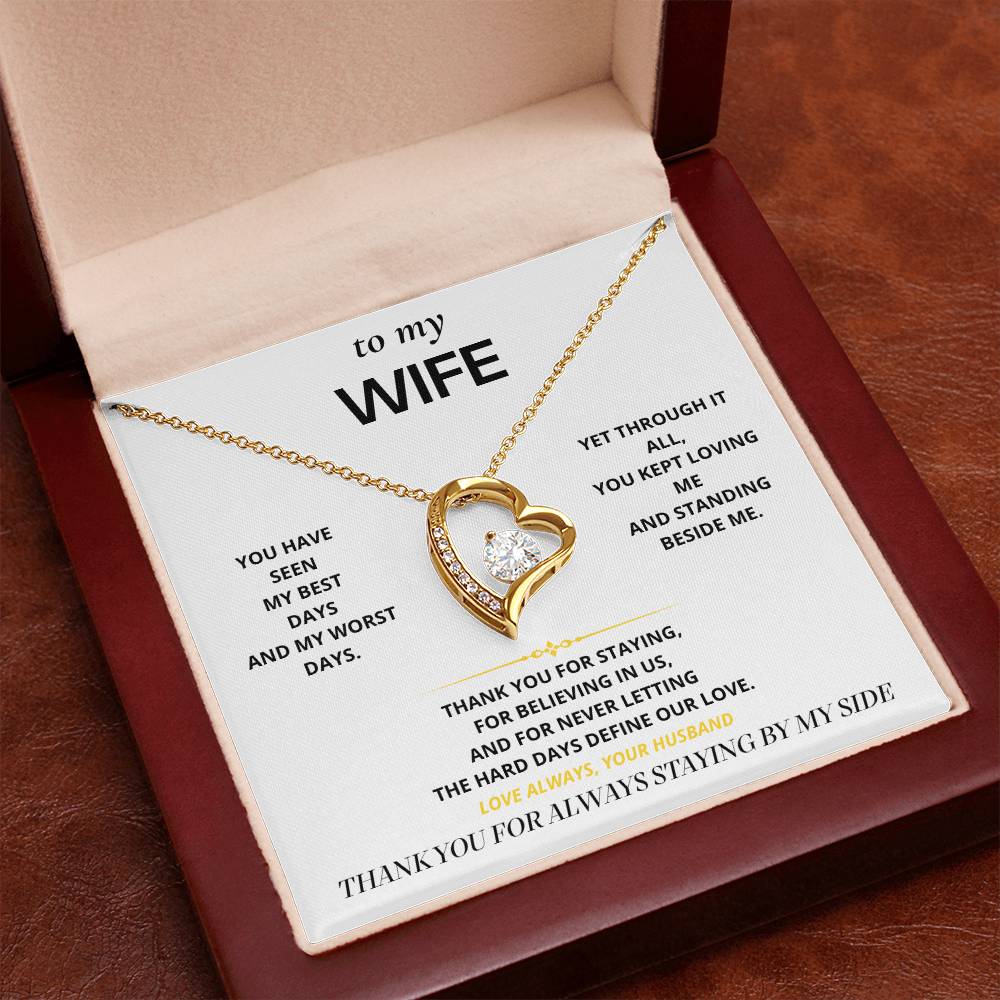 S25 - Thank You For Staying – Forever Love Necklace From Husband