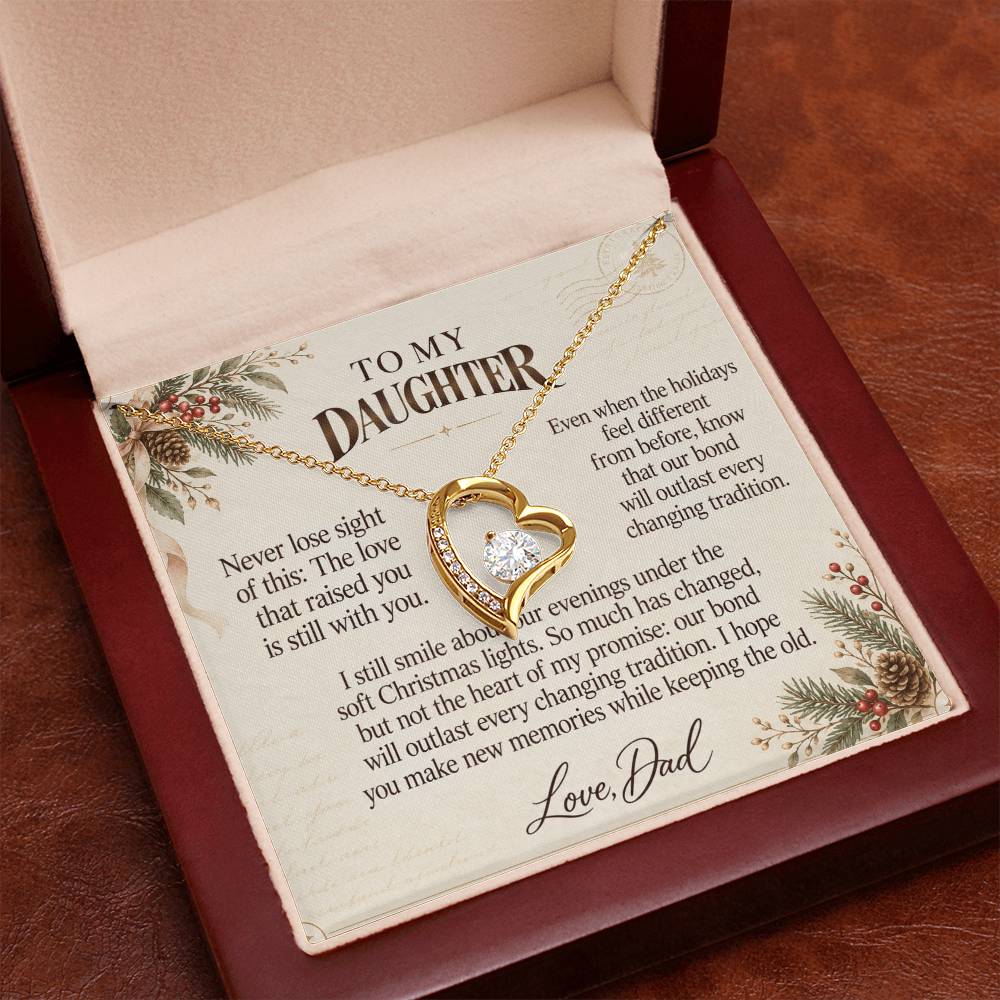 C559 - The Christmas Lights We Shared And A Memory That Time Cannot Take Away - Forever Love Necklace