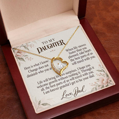 C685 - The Seasons Of Growing Up And The Words I Hope You Always Remember - Forever Love Necklace