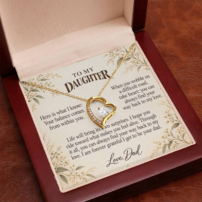 C525 - The Bicycle I Let Go And The Words I Hope You Always Remember - Forever Love Necklace