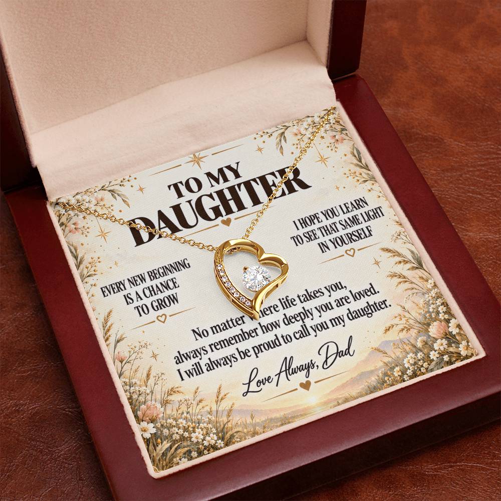 C216 - May Every New Beginning Remind You That Dad Will Always Stand Behind You - Forever Love Necklace