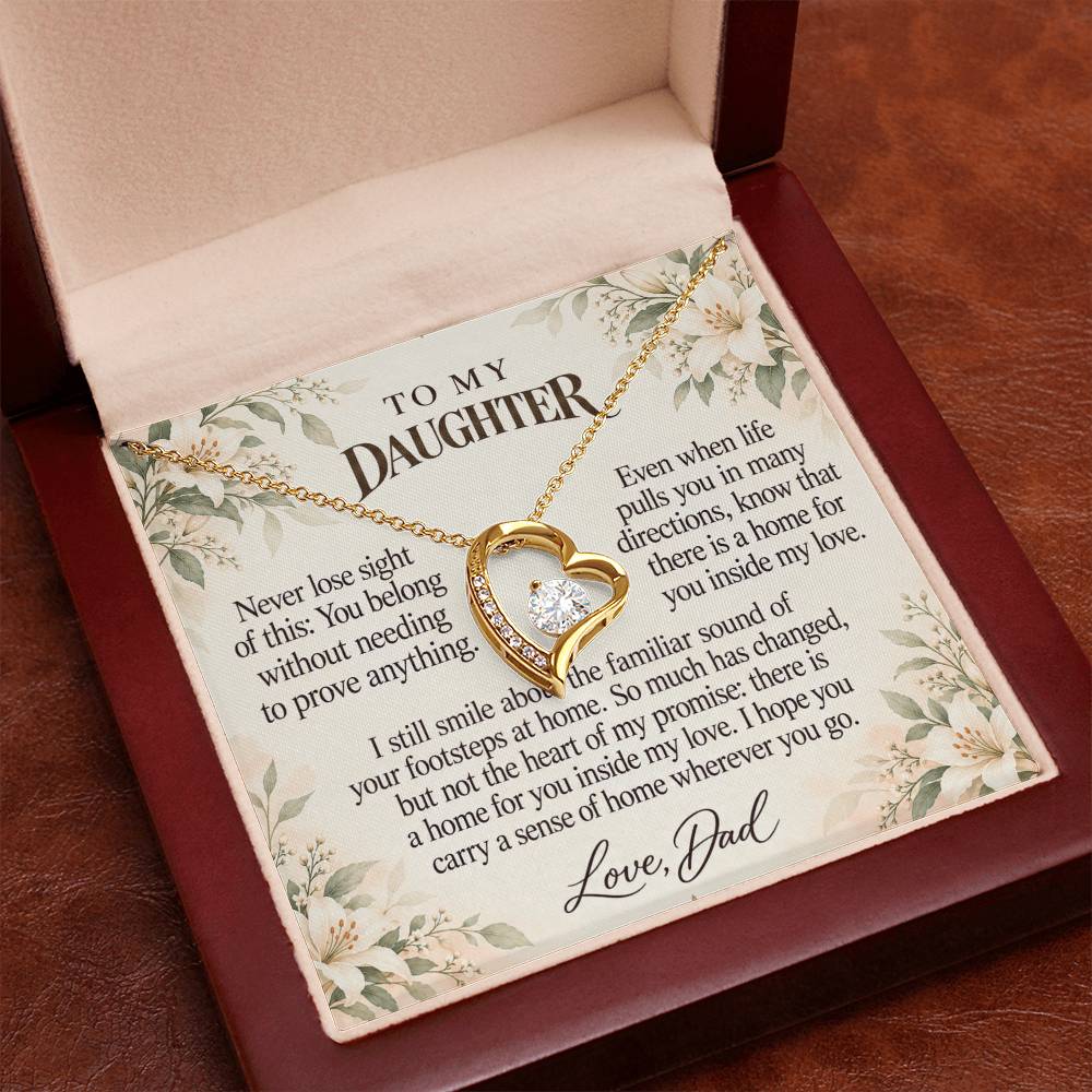 C599 - Home Is In My Heart And A Memory That Time Cannot Take Away - Forever Love Necklace