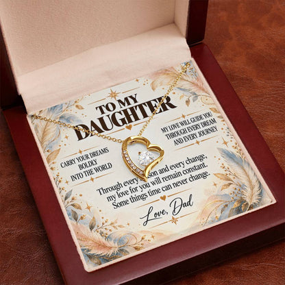 C243 - Wherever Tomorrow Leads You Remember You Have Already Made Your Dad Incredibly Proud - Forever Love Necklace