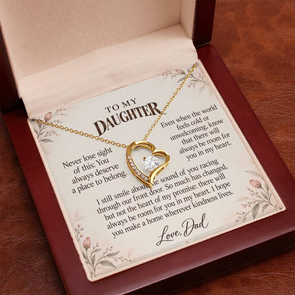 C529 - The Front Door Is Always Open And A Memory That Time Cannot Take Away - Forever Love Necklace