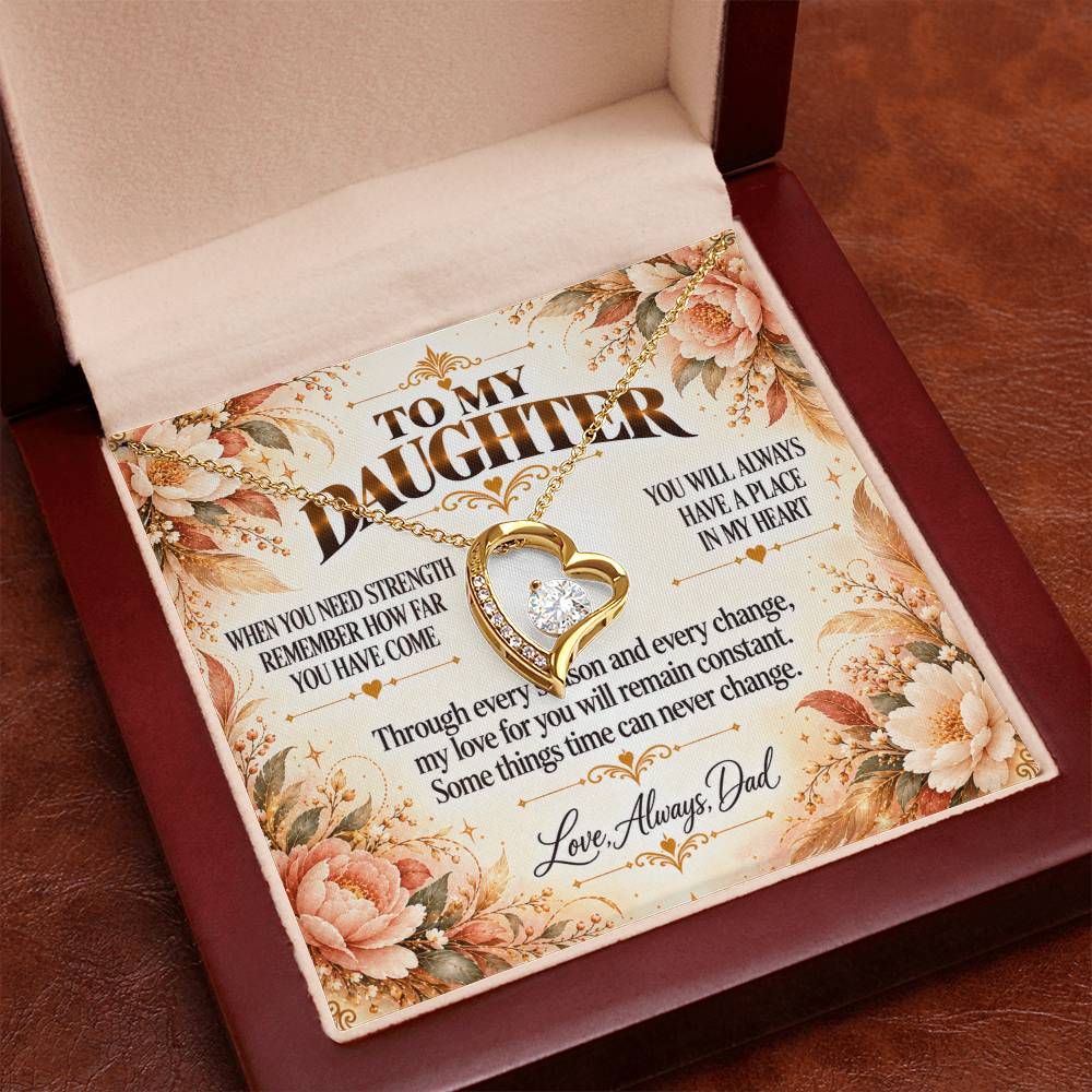 C408 - When You Need Strength Remember You Come From A Love That Never Gives Up On You - Forever Love Necklace