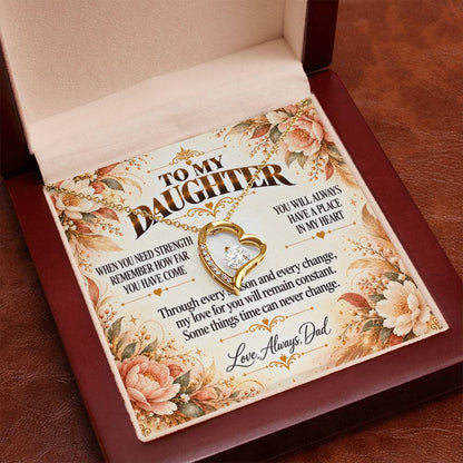 C408 - When You Need Strength Remember You Come From A Love That Never Gives Up On You - Forever Love Necklace