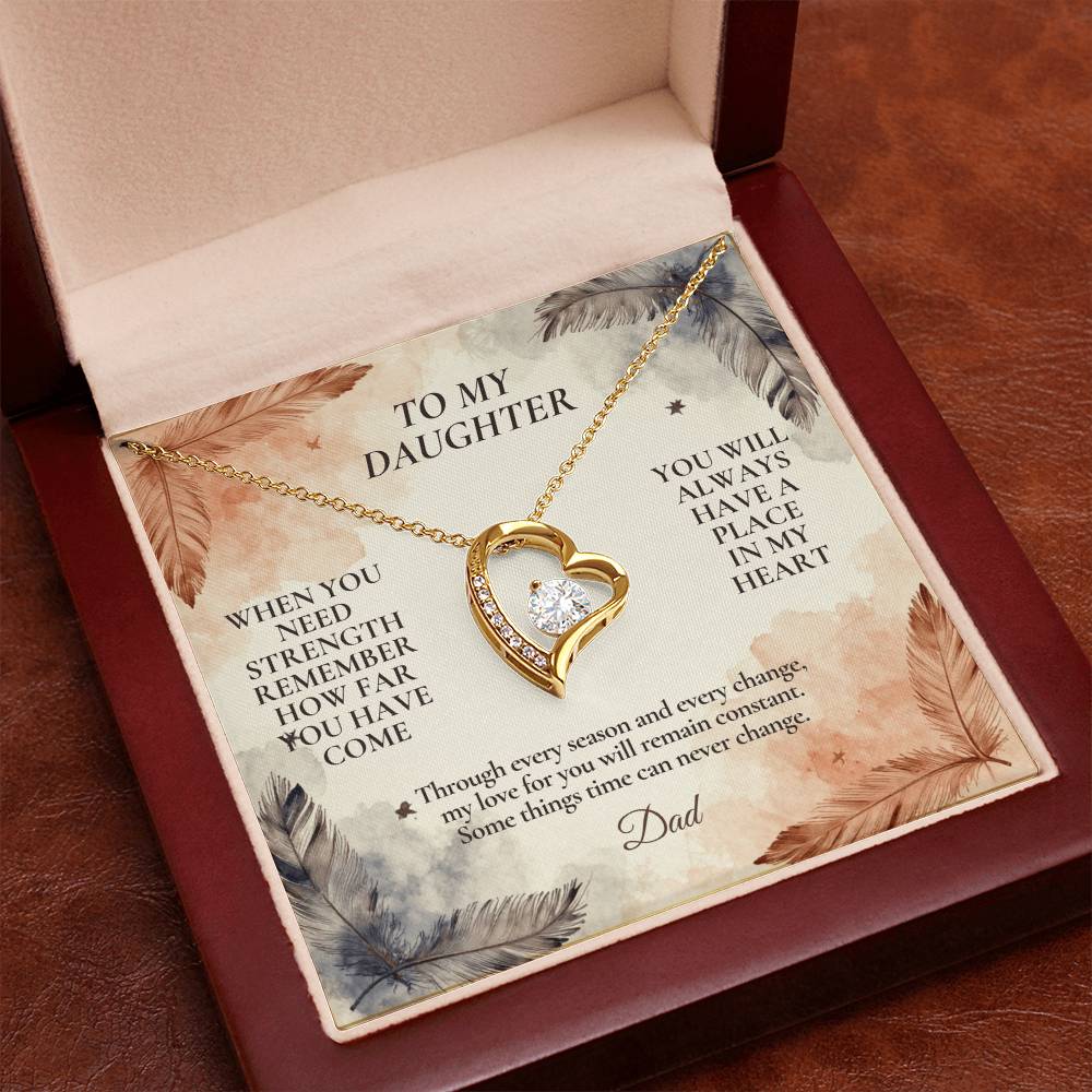 C108 - When You Need Strength Remember You Come From A Love That Never Gives Up On You - Forever Love Necklace