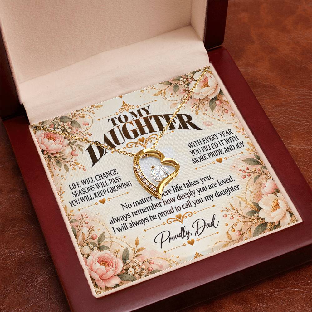 C486 - Every Step You Take Into Your Future Carries A Lifetime Of My Love Behind You - Forever Love Necklace