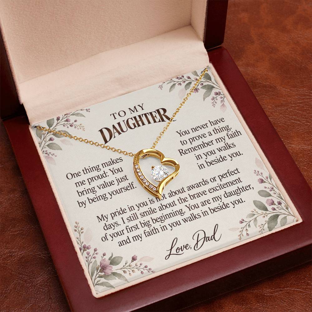 C538 - The First Day Of A New Job And A Father Proud Of Who You Are - Forever Love Necklace