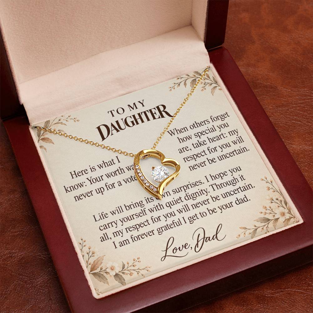 C675 - Wear Your Invisible Crown And The Words I Hope You Always Remember - Forever Love Necklace