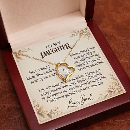 C675 - Wear Your Invisible Crown And The Words I Hope You Always Remember - Forever Love Necklace