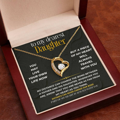 S236 - Wherever You Are, Part Of My Heart Is There – Forever Love Necklace From Dad