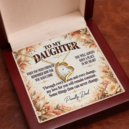 C358 - When You Need Strength Remember You Come From A Love That Never Gives Up On You - Forever Love Necklace