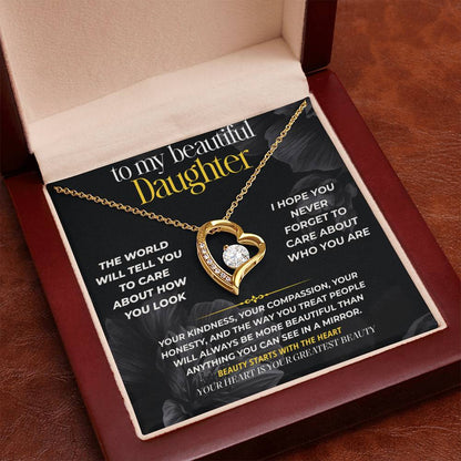 S282 - I Hope You Know How Beautiful Your Heart Is – Forever Love Necklace From Dad