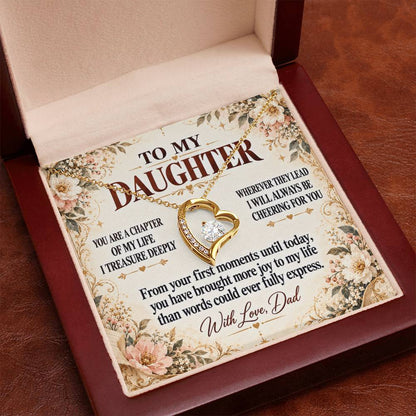C338 - The Strong Woman You Are Becoming Will Always Remind Me Of The Little Girl I Adore - Forever Love Necklace