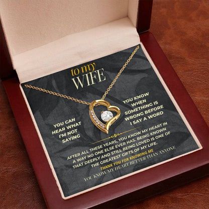S159 - You’re The Person Who Knows My Heart – Forever Love Necklace From Husband