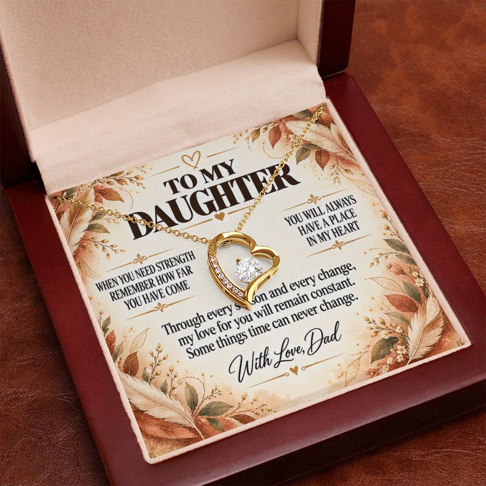 C233 - The World Is Brighter Because You Are In It And My Life Is Better Because You Are My Daughter - Forever Love Necklace