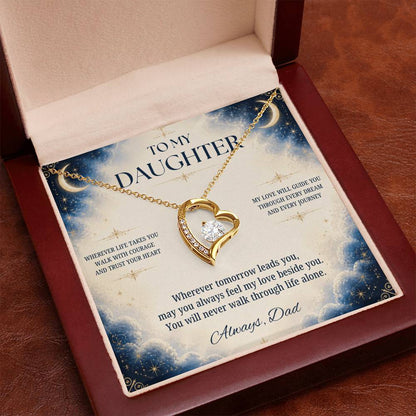 C2 - Wherever Life Takes You May You Always Feel Dad’s Love Guiding Your Heart - Forever Love Necklace