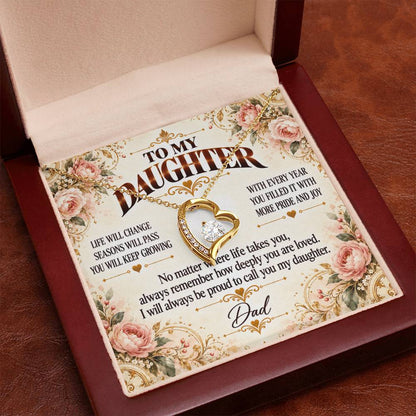 C436 - Every Step You Take Into Your Future Carries A Lifetime Of My Love Behind You - Forever Love Necklace