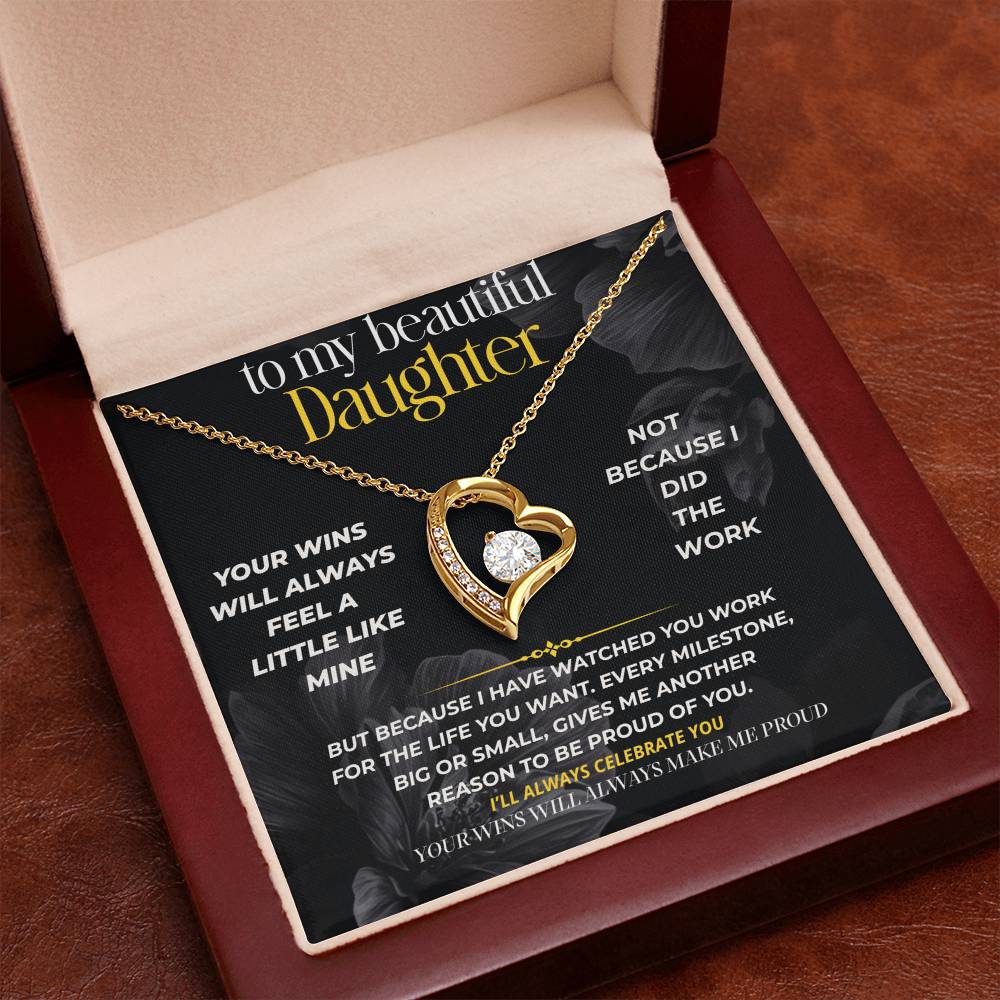 S290 - I’ll Always Be Here To Celebrate Your Wins – Forever Love Necklace From Dad