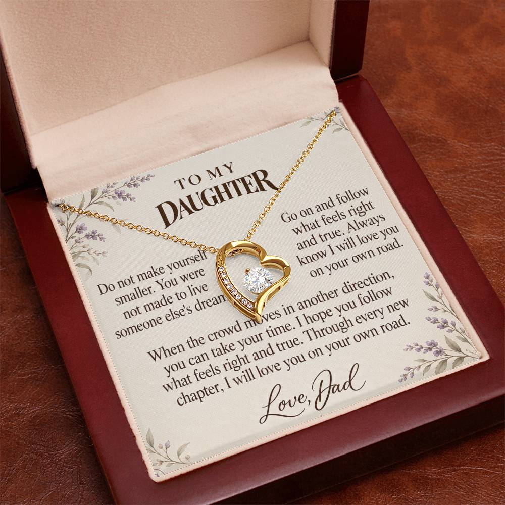 C677 - Walk Your Own Path And A Promise To Carry Into New Chapters - Forever Love Necklace
