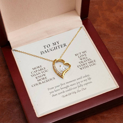 C117 - You Are More Capable More Courageous And More Loved Than You Could Ever Imagine - Forever Love Necklace