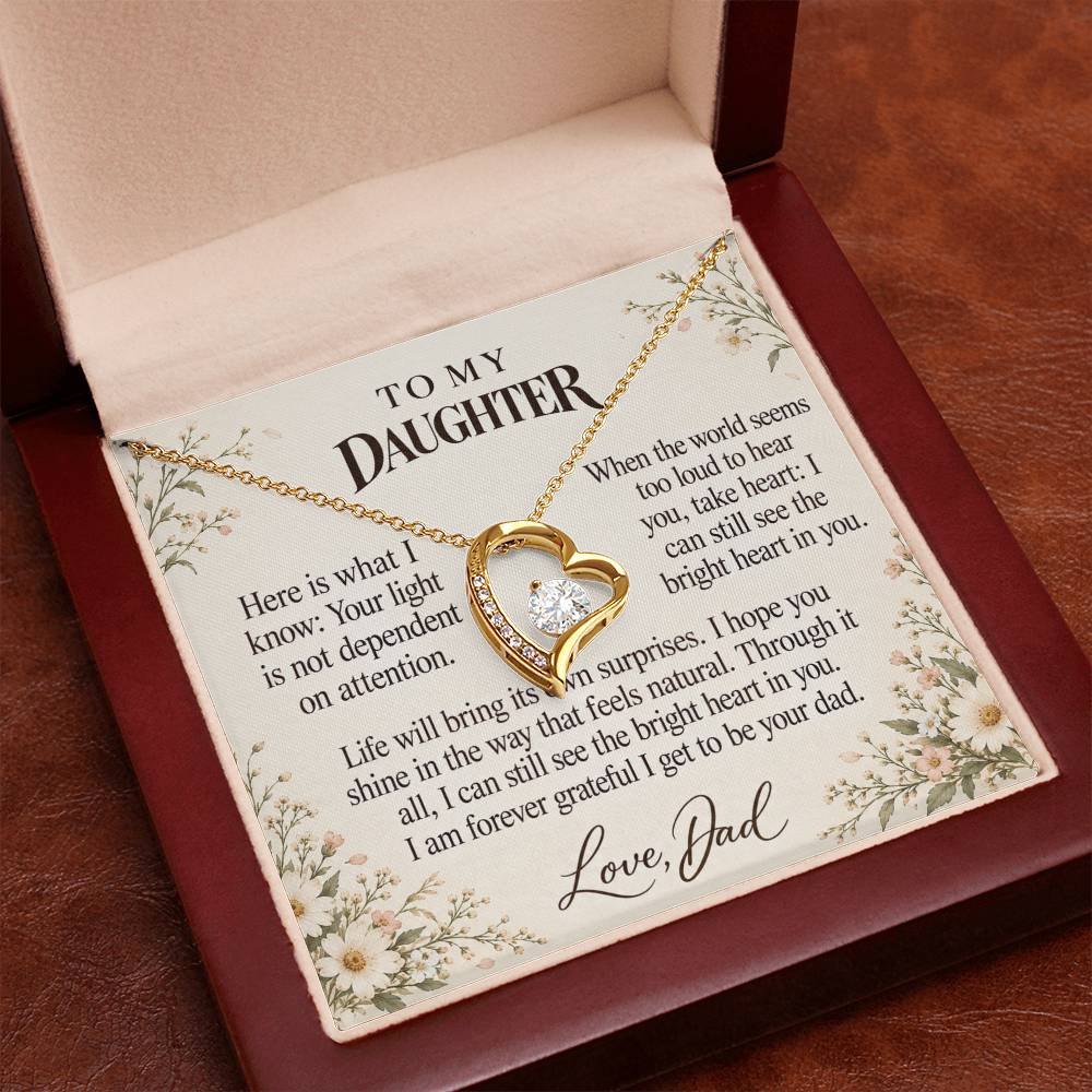 C670 - The Light Inside You And The Words I Hope You Always Remember - Forever Love Necklace