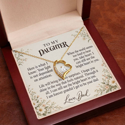 C670 - The Light Inside You And The Words I Hope You Always Remember - Forever Love Necklace