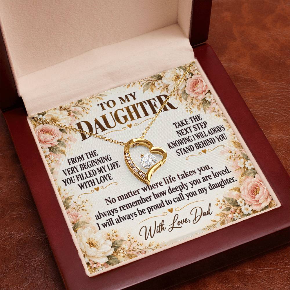 C281 - Let Your Heart Be Brave Your Dreams Be Big And Your Love For Yourself Be Strong - Forever Love Necklace