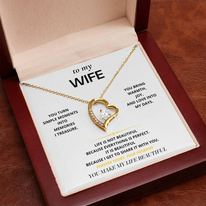 S26 - You Make Life Beautiful – Forever Love Necklace From Husband